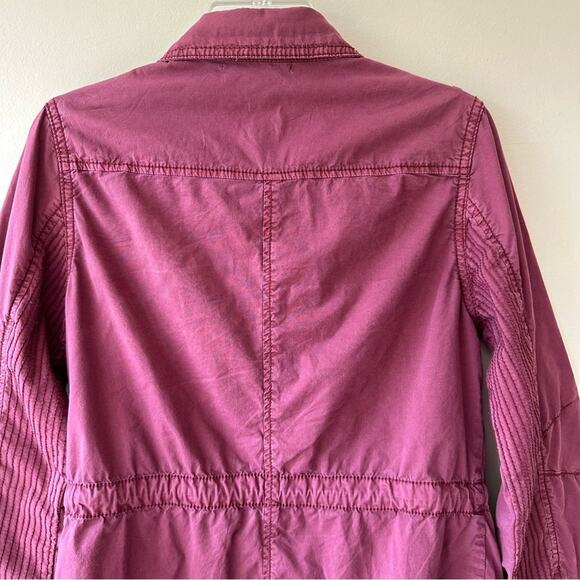 Marrakech by Anthropologie Utility Jacket Field Jacket Anorak Burgundy Medium - Picture 5 of 13